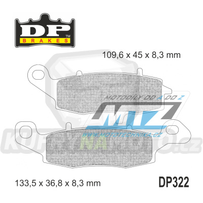 Destičky brzdové DP322-SDP DP Brakes - směs SDP Sport HH+