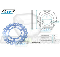 Kotouč brzdový MTZ - zubatý desing Wave - Yamaha YZ85 / 02-25 + YZ80 / 93-01 + Suzuki RM85 / 05-23