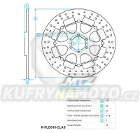 Kotouč brzdový (300/64/6D) - kulatý design - Cagiva Freecia + Ducati + Indian + Moto Guzzi + Moto Morini + Victory + Yamaha TZ+XJR+FZR+FZS Fazer+TDM+TRX