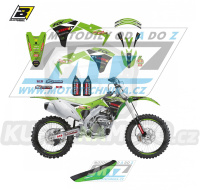 Polepy s potahem sedla (sada polepů a potah sedla Graphics) - Kawasaki KXF250 / 17-20 - typ polepů Replica FH Racing Team