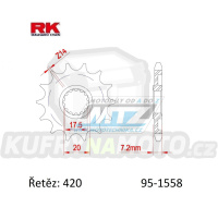 Kolečko řetězové (pastorek) 1558-14zubů RK - Yamaha YZ65 / 18-23