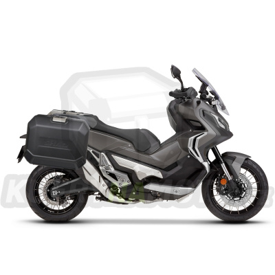 Kompletní sada bočních černých hliníkových kufrů SHAD TERRA BLACK 36L/36L , včetně montážní sady SHAD HONDA X-ADV 750