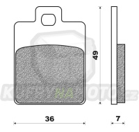 brzdové destičky, NEWFREN (směs SCOOTER ELITE ORGANIC) 2 ks v balení