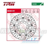 Kotouč brzdový plovoucí TRW MSW201 (320/94/5D) - kulatý design Honda VFR1200F / 10-17 + VFR1200F DCT / 10-17