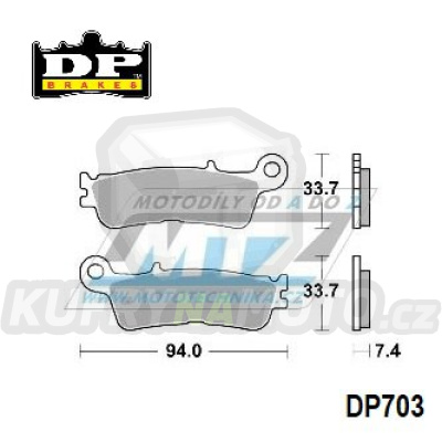 Destičky brzdové DP Brakes DP703 - směs Premium OEM Sinter