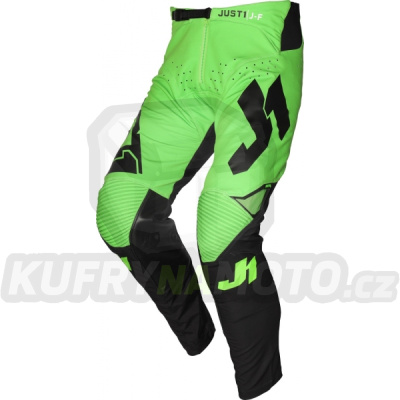 Dětské moto kalhoty JUST1 J-FLEX ARIA černo/neonově zelené