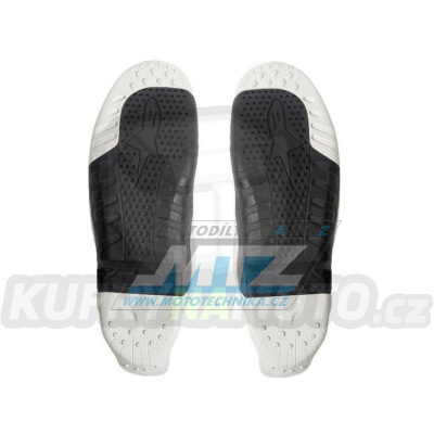 Náhradní podrážky na jezdecké boty Alpinestars TECH10 (pro modely 2010-2020) - černo-bílé