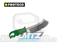 Kartáč drátěný ruční jednořadý - nerezový - Proteco