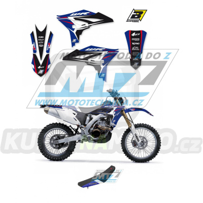 Polepy s potahem sedla (sada polepů a potah sedla Dream) - Yamaha WRF450 / 12-15 - typ polepů Dream4