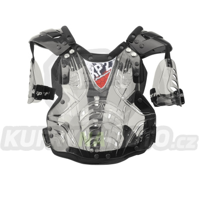 Chránič hrudi POLISPORT XP2 ADULT s chrániči paží průhledno/černá