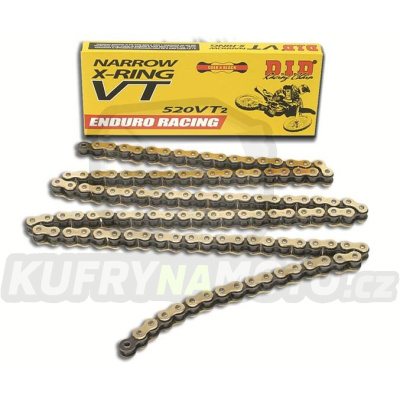 Závodní řetěz enduro D.I.D Chain 520ERVT 120 L Zlatá/Zlatá