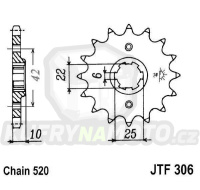Řetězové kolečko JT JTF 306-15 15 zubů