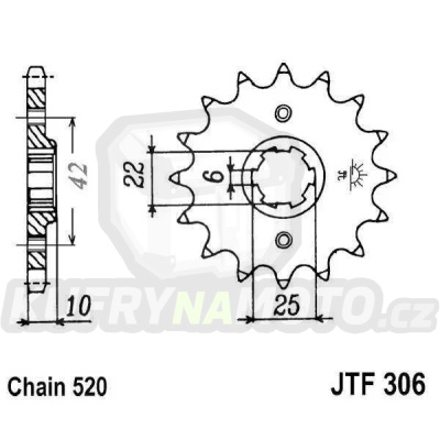 Řetězové kolečko JT JTF 306-15 15 zubů
