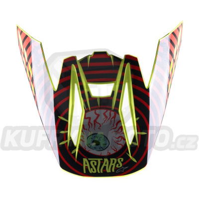 kšilt pro přilby S-M5 SOLAR FLARE, ALPINESTARS (žlutá fluo/červená fluo/černá)