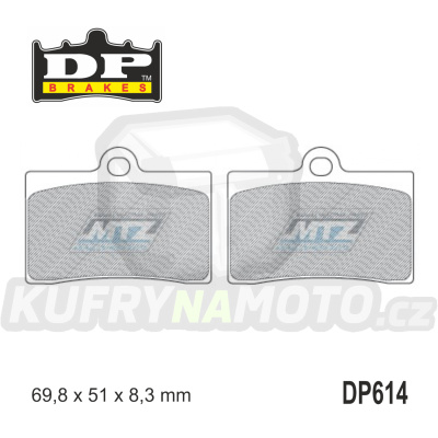 Destičky brzdové DP Brakes DP614 - směs Premium OEM Sinter