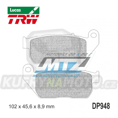 Destičky brzdové DP948-LUSV TRW Lucas MCB753SV - směs Sinter Road