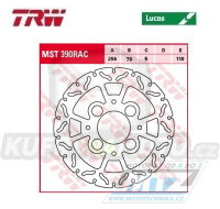 Kotouč brzdový TRW MST339RAC (240/115/4D) - zubatý desing - Kawasaki KX125 / 03-08 + KX250 / 03-08 + KXF250 / 04-19+21-24 + KXF450 / 06-18 + KLX450R / 08-21 + Suzuki RMZ250 / 04-06