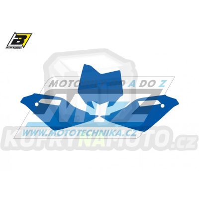 Polepy číslových tabulek (vystřižené) - Husqvarna CR125 / 09-13 - barva modrá