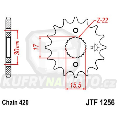 Řetězové kolečko JT JTF 1256-13 13 zubů, 420