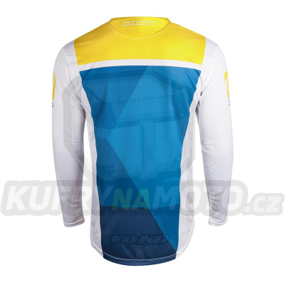 Motokrosový dres YOKO KISA modrý / žlutý M