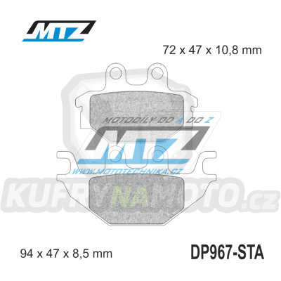 Destičky brzdové DP967-STA - směs Standard