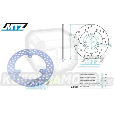 Kotouč brzdový MTZ Classic - KTM 60SX / 97-99 + 65SX / 00-03 (zubatý design)