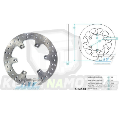 Kotouč brzdový - kulatý desing - KTM SX+SXF+EXC+EXCF+EXCR+GS+MXC+LC4+SC+SMR+SXS+SXC+XC+XCF+XCW + Husaberg FE+FS+FX+FC+TE + Husqvarna FC+FE+TC+TE