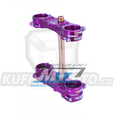 Brýle (Triple-Clamps) kompletní Xtrig ROCS Factory - Yamaha YZ125 / 06-24 (offset 25) - barva Purple/fialová