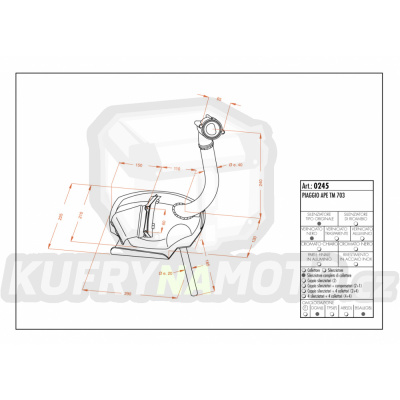 Výfuk Leo Vince Piaggio APE TM 703 všechny r.v. SITO LVKN797-0245