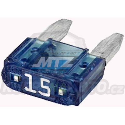 Pojistka nožová - 15A 12V (barva modrá) - provedení MINI