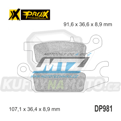 Destičky brzdové DP981 - PROX 37.255102