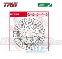 Kotouč brzdový plovoucí TRW MSW248 (290/69/5D) - kulatý design - Suzuki GSX600F+GSF650 Bandit+SV650+GSX750F + VZ1500Intruder + VLR1800