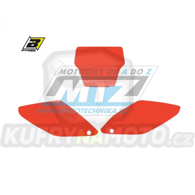 Polepy číslových tabulek (vystřižené) - Honda CR125+CR250 / 04-07 - barva červená