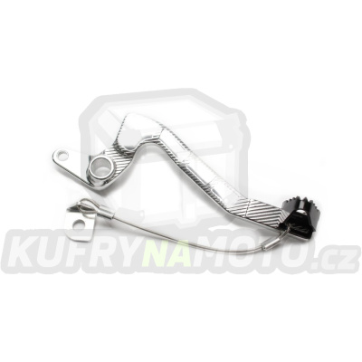 Brzdový pedál MOTION STUFF 83P-0201002 silver body, black steel fixed tip Steel Fixed Tip