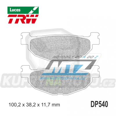 Destičky brzdové DP540-LUSRM TRW Lucas MCB768SRM - směs Sinter Scooter