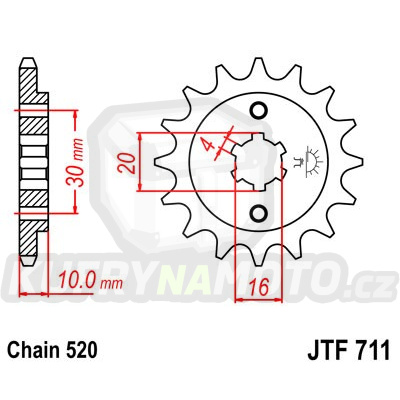 Řetězové kolečko JT JTF 711-12 12 zubů, 520