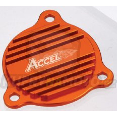 ACCEL kryt pumpy oleje KTM EXC 350/400/450/500/530 '08-'12, SXF350 '11-'12 barva oranžová