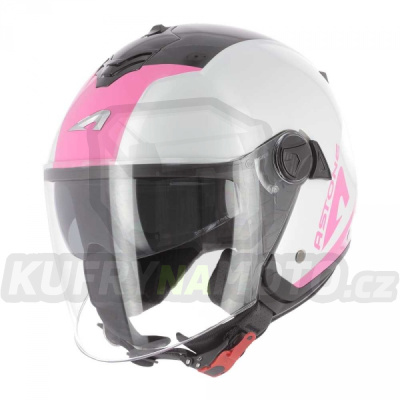 Moto přilba ASTONE MINIJET S WIPE růžová
