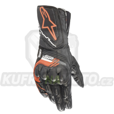 rukavice SP-8, ALPINESTARS (černá/červená fluo) 2024