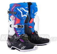 boty TECH 10 SUPERVENTED, ALPINESTARS, perforované (modrá/fialová/růžová/bílá/šedá/černá) 2024