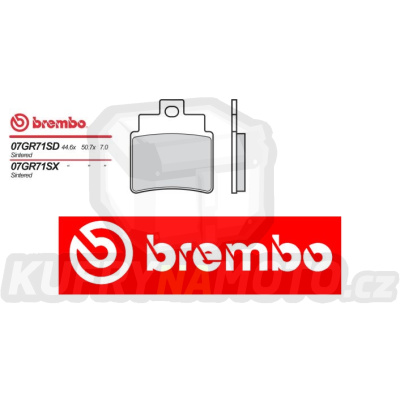 Brzdové destičky Brembo KYMCO MXU 250 r.v. Od 06 -  SX směs Zadní