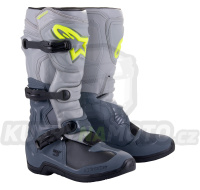 boty TECH 3, ALPINESTARS (světle šedá/šedá/černá/žlutá fluo) 2024