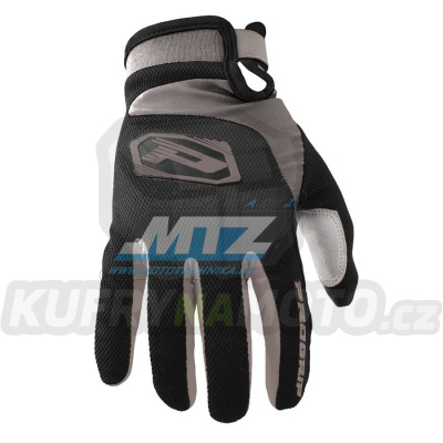 Rukavice motokros PROGRIP 4010-187 - černo-šedé - velikost S