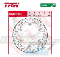 Kotouč brzdový TRW MST212RAC (292/165/6D) - zubatý design - Yamaha MT125 / 14-19 + YZF R125 / 14-19