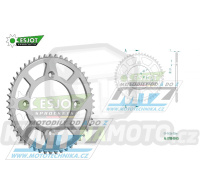 Rozeta řetězová (převodník) Dural 0798-50zubů ESJOT 51-15026-50 - barva stříbrná - Suzuki RM80 / 83-01 + RM85 / 02-20 + Yamaha YZ80 / 93-01 + YZ85 / 02-20 + Beta RR125 / 06-12