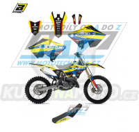 Polepy s potahem sedla (sada polepů a potah sedla Dream) - Suzuki RM125+RM250 POLISPORT / 01-11 - typ polepů Dream4