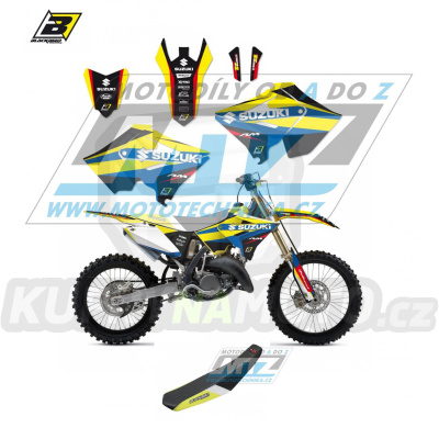 Polepy s potahem sedla (sada polepů a potah sedla Dream) - Suzuki RM125+RM250 POLISPORT / 01-11 - typ polepů Dream4