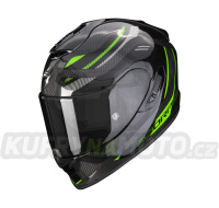 Moto přilba SCORPION EXO-1400 EVO CARBON AIR KYDRA černo/zelená
