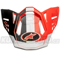 kšilt pro přilby SUPERTECH S-M10 ANGEL, ALPINESTARS (červená/černá/bílá)