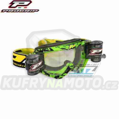 Brýle motokros Progrip 3458 Roll-Off Zoom+ XL - zelené
